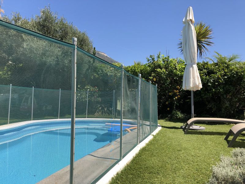 Removable Mesh Fence in Use